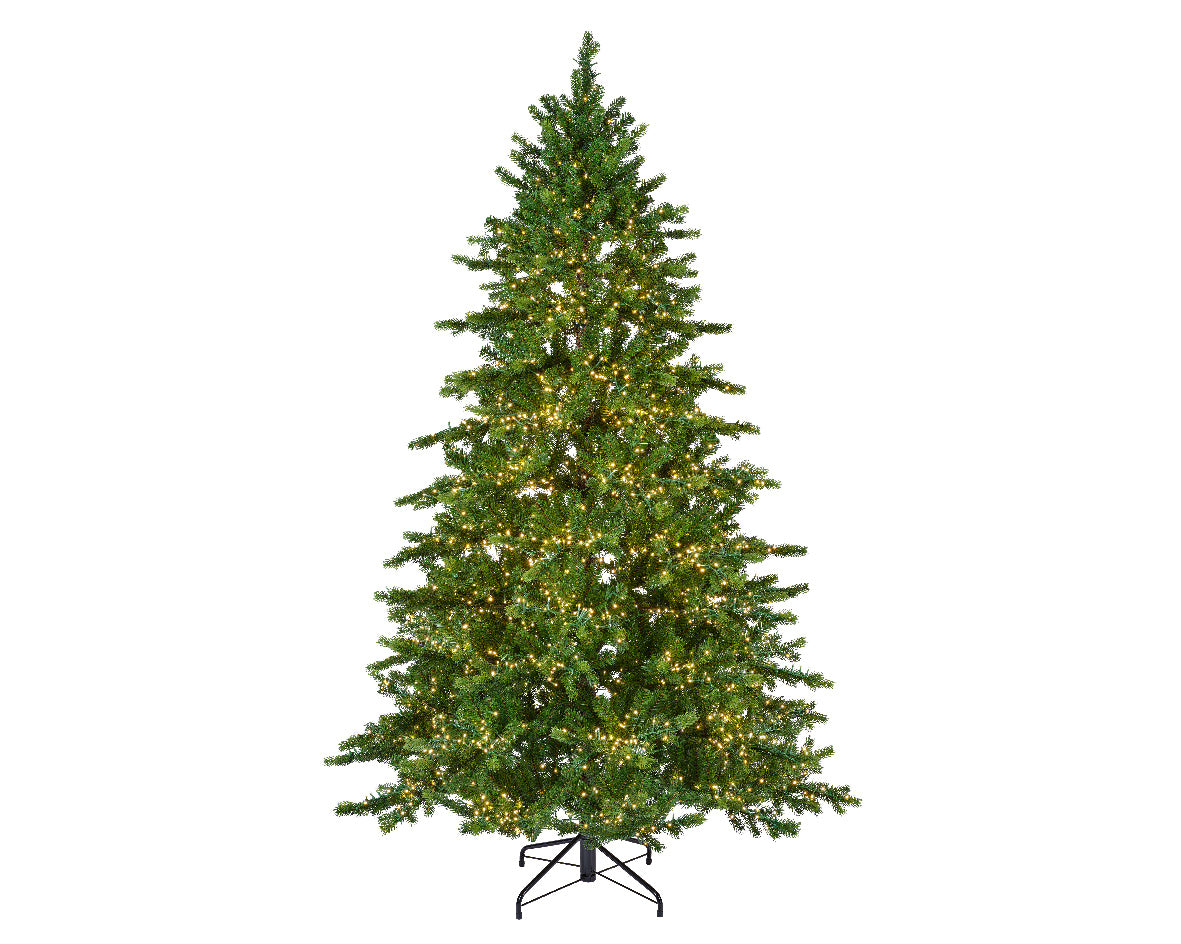 Everlands Galloway Spruce 210cm 7ft Pre-Lit Cluster Light Artificial Christmas Tree with 4000 Warm White LEDs
