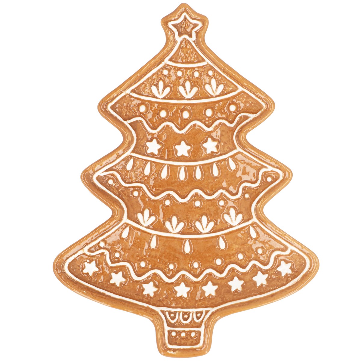 Gisela Graham - Ceramic Gingerbread Tree Plate - 20cm