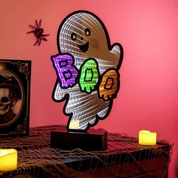 Lit Boo Ghost Infinity Mirror 28cm