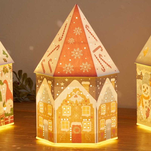 InLit DecorHouse Gingerbread Light Up LED Paper House