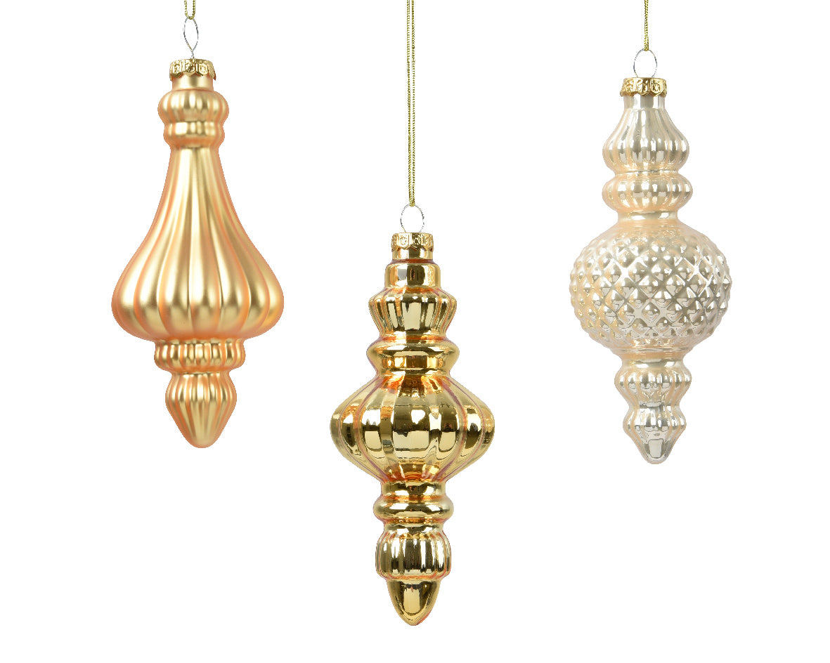 Stunning Pearl and Gold Vintage Antique Glass Bauble