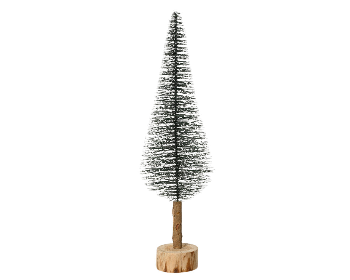 Indoor Brush Mini Tree on Wooden Foot
