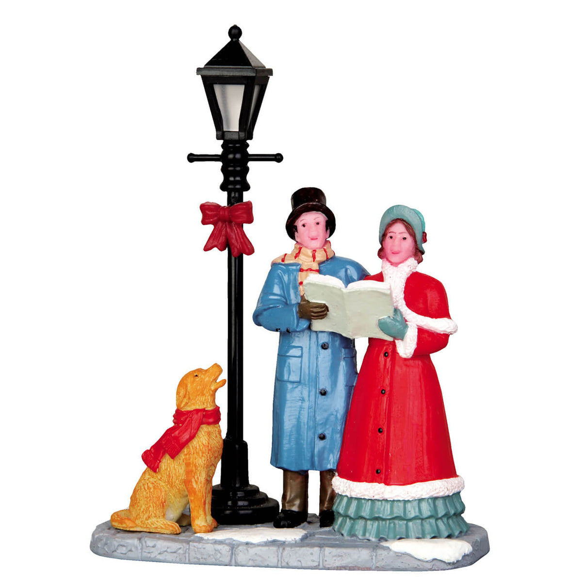 Lemax Singing Carols Christmas Village Figurines with Dog