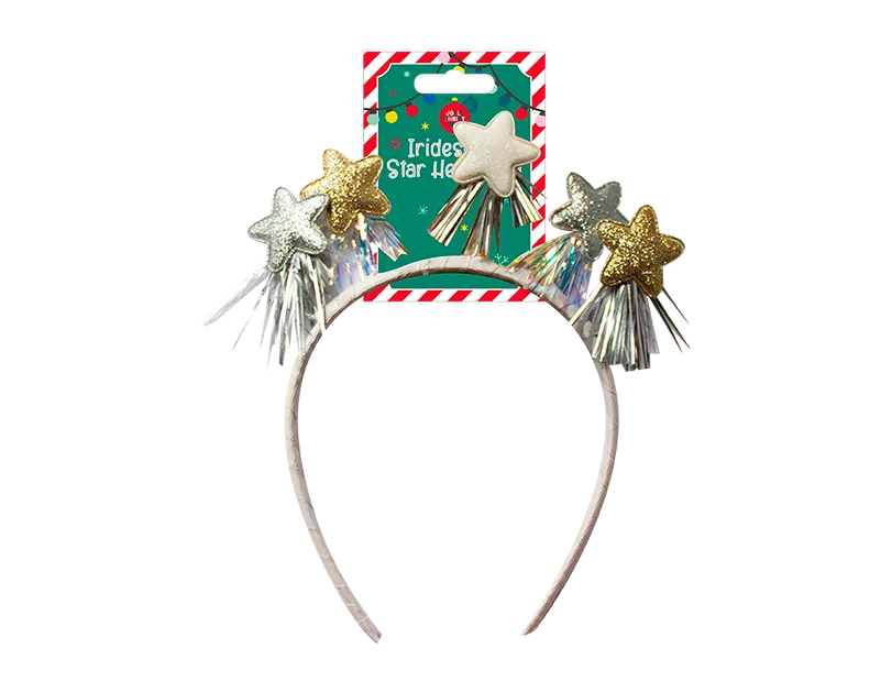 Iridescent Star Christmas Headband