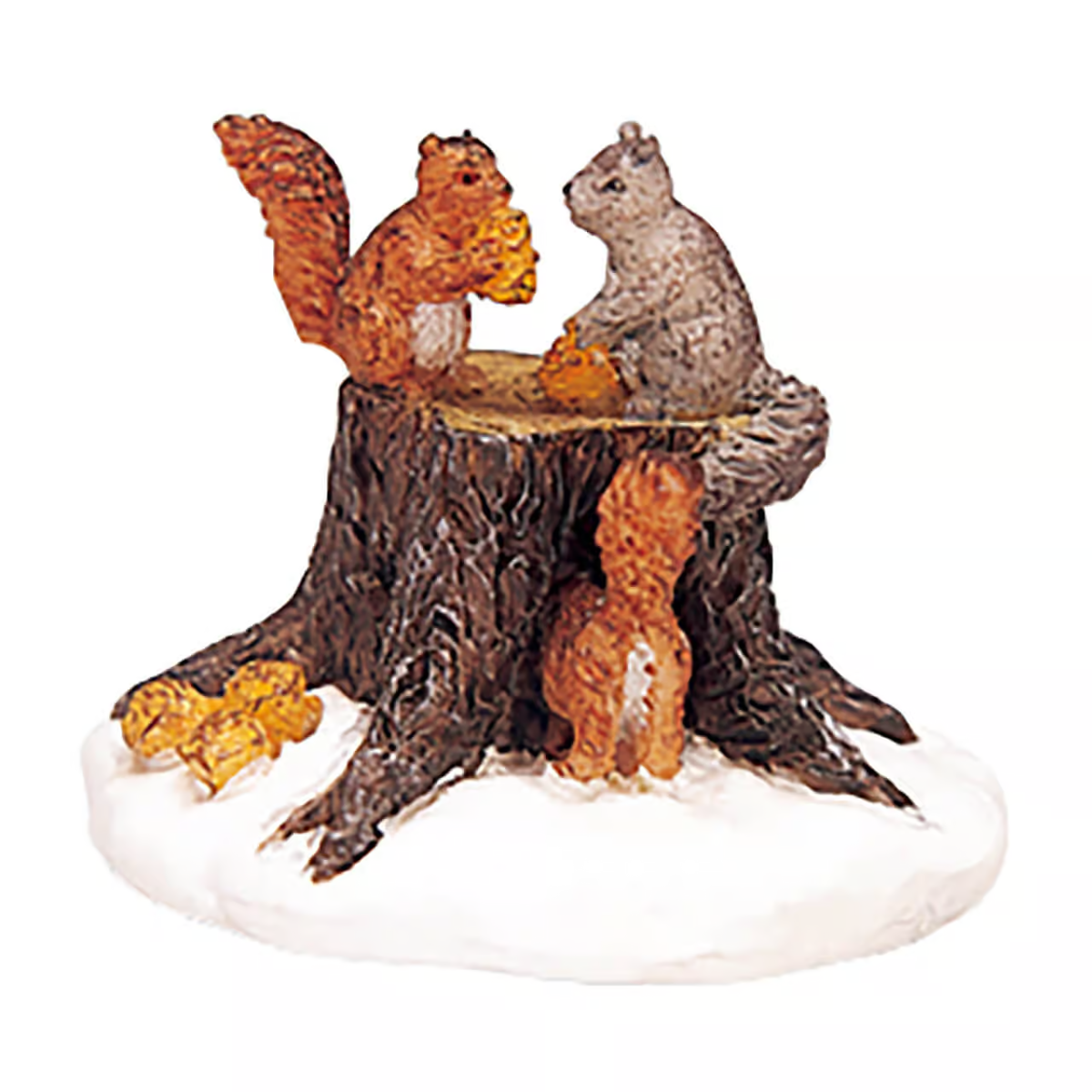 Lemax - Chipmunks on a Tree Stump Christmas Village Figurine