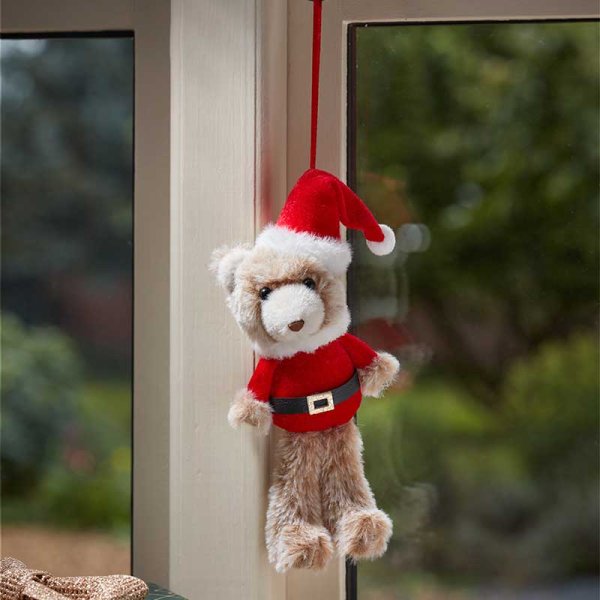 Hanging Teddy Santa Pendant
