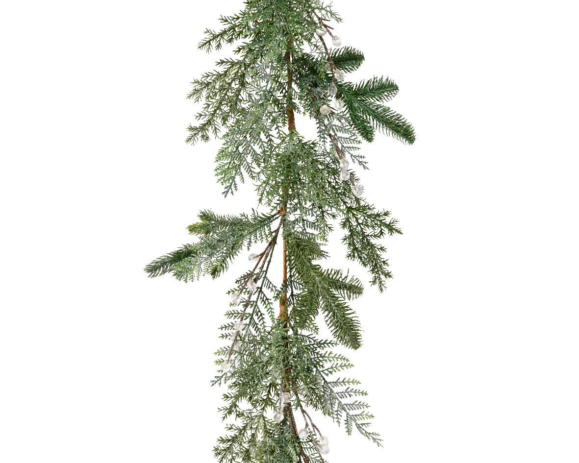 Icy Indoor Christmas Garland