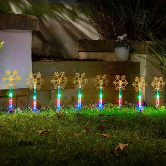 SnowDecor Stakes Multi Coloured - Set of 8