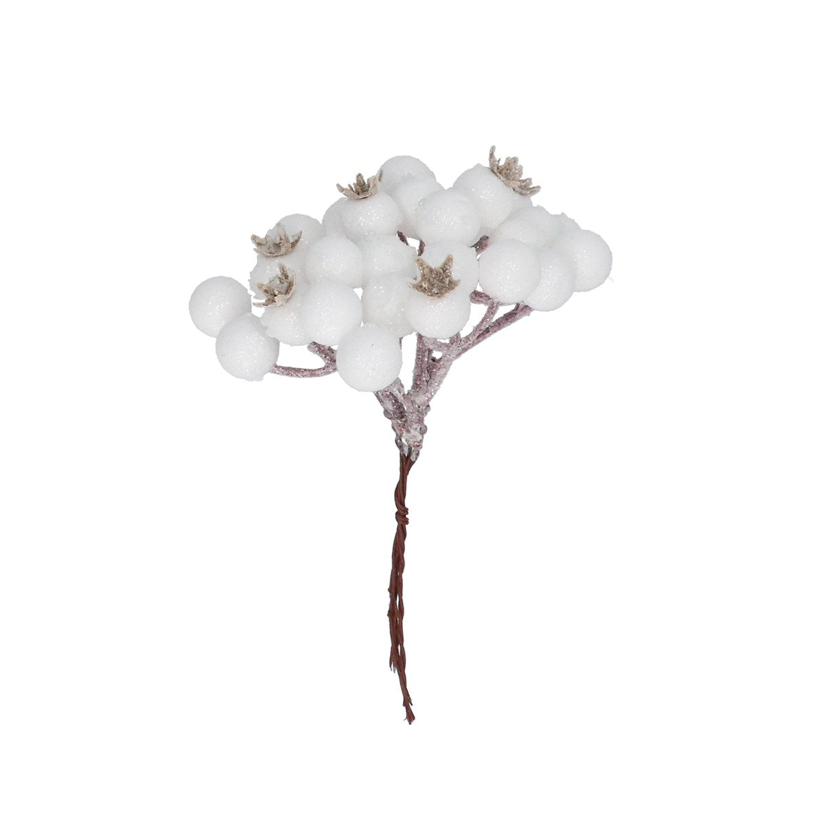 Gisela Graham - White Berries Pick Cluster - 15cm