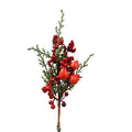 Set of 2 Red Berry & Foliage Clips