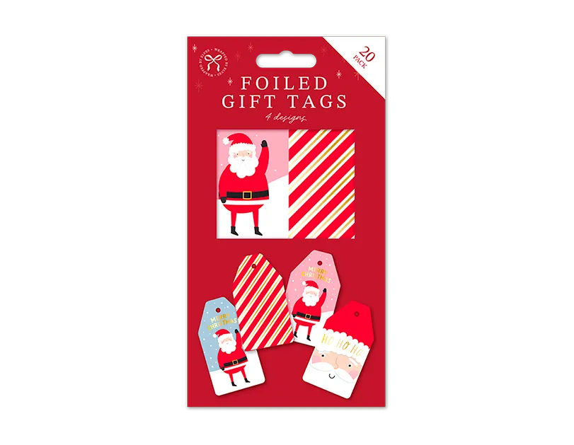 Candy Lane Christmas Foiled Gift Tags - 20 Pack