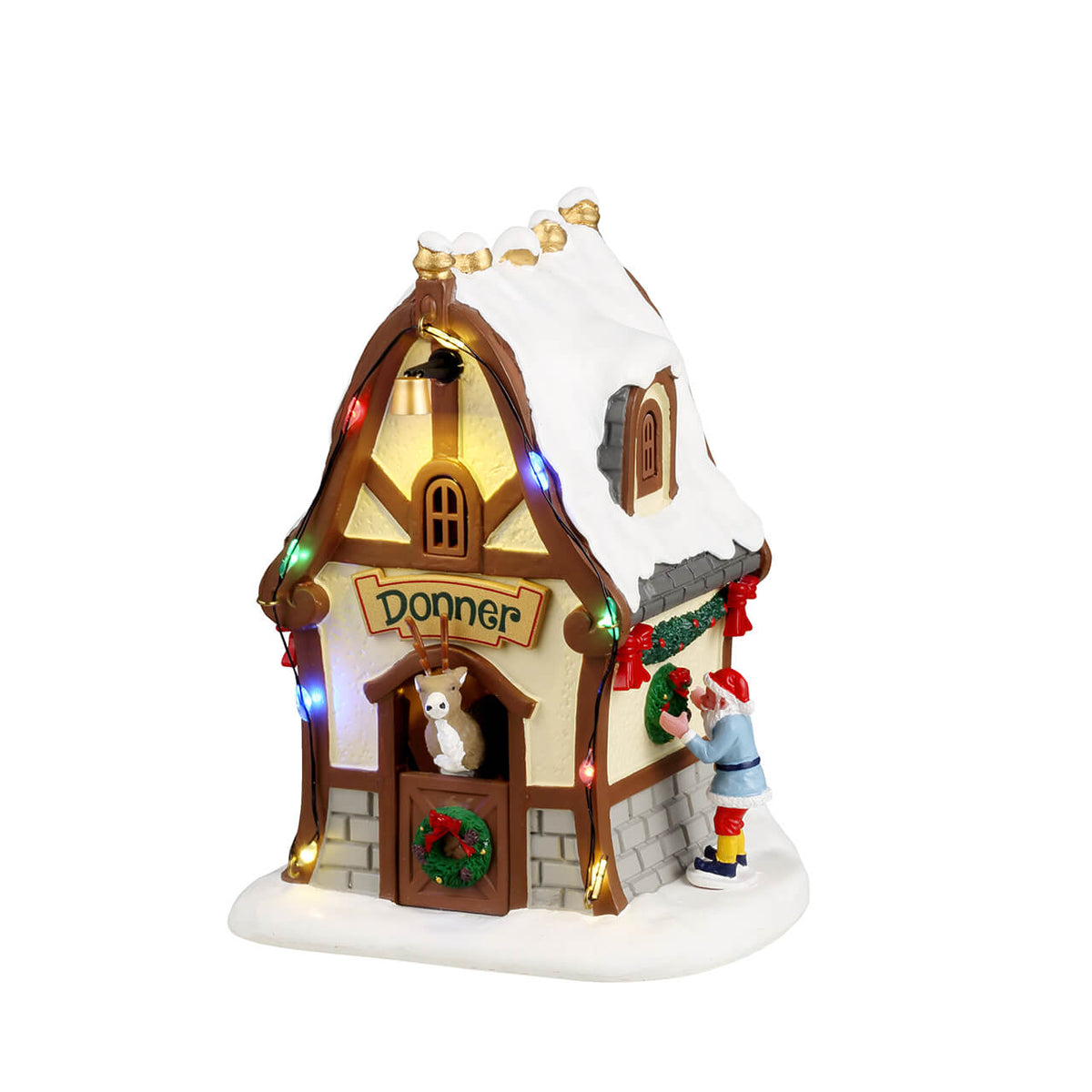 Lemax - Donner's Den Reindeer House with Elf
