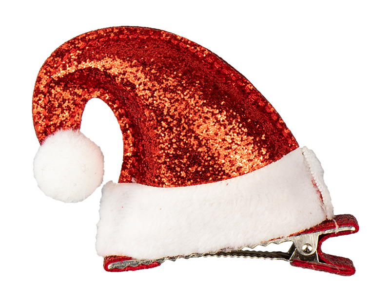 Glitter Santa Hat Hair Clips - Pack of 2