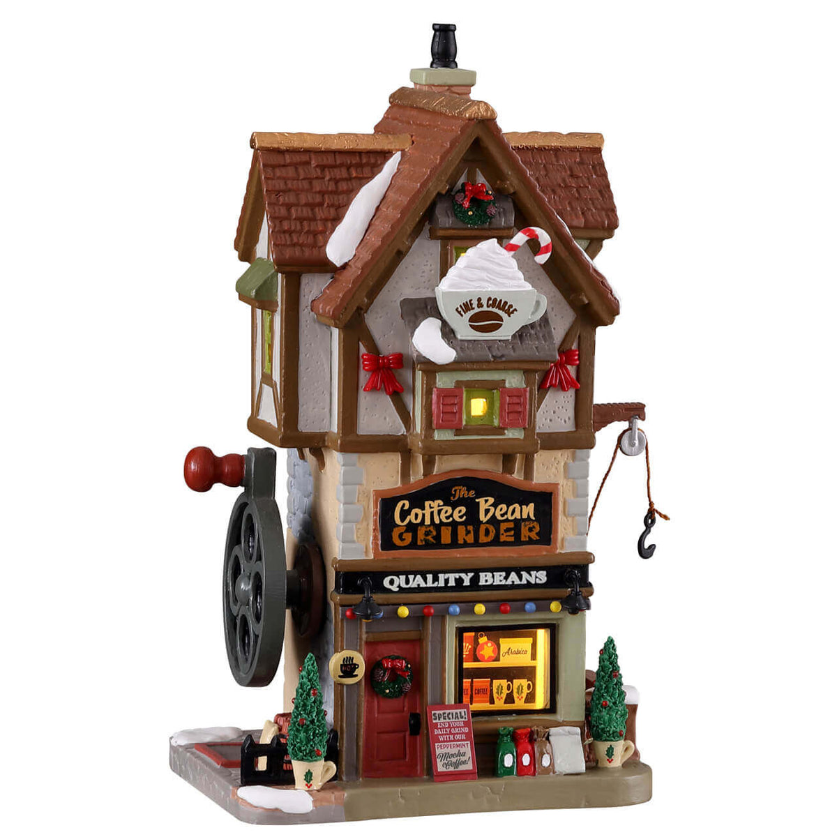 Lemax - The Coffee Bean Grinder Light Up Christmas Village Shop