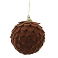 Dark Brown Felt Pinecone Bauble