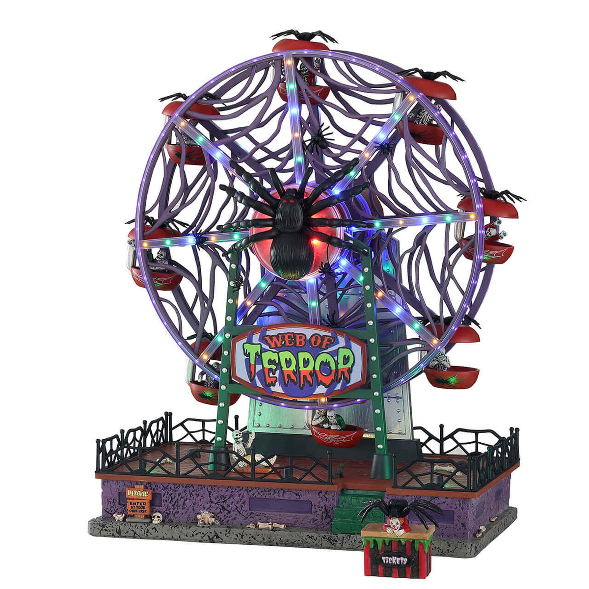 Lemax Spooky Town - Web Of Terror Ferris Wheel Ride with Lights, Sound & Motion