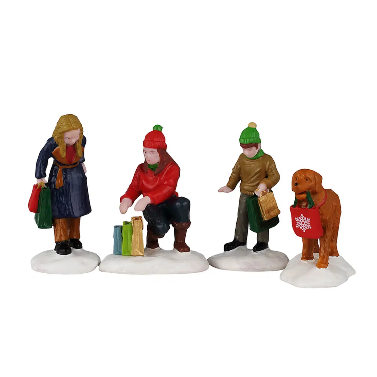 Lemax Festive Holiday Shoppers Christmas Village Figurines – Set of 4 – 2026