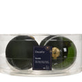 Pine Green Glass Transparent Shiny and Matte Baubles 8cm - Box of 4