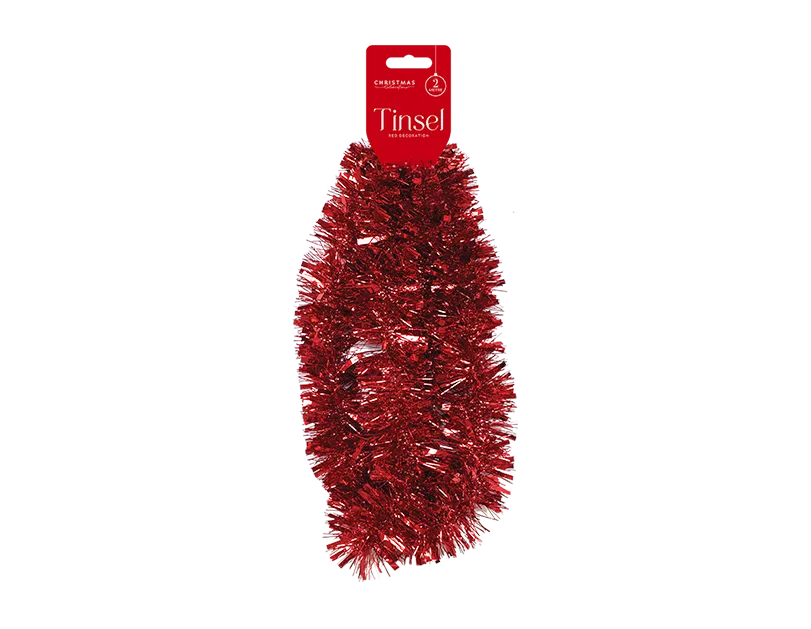 Red Christmas Tinsel - 2m