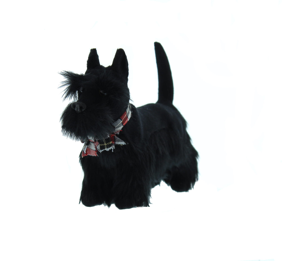 Standing Black Scottie Dog With Scarf Christmas Ornament