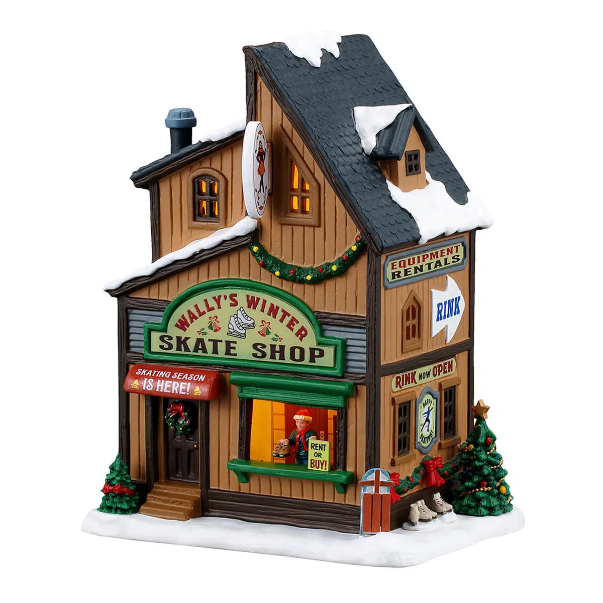 Lemax Wally’s Winter Skate Shop – with Lights – 2026