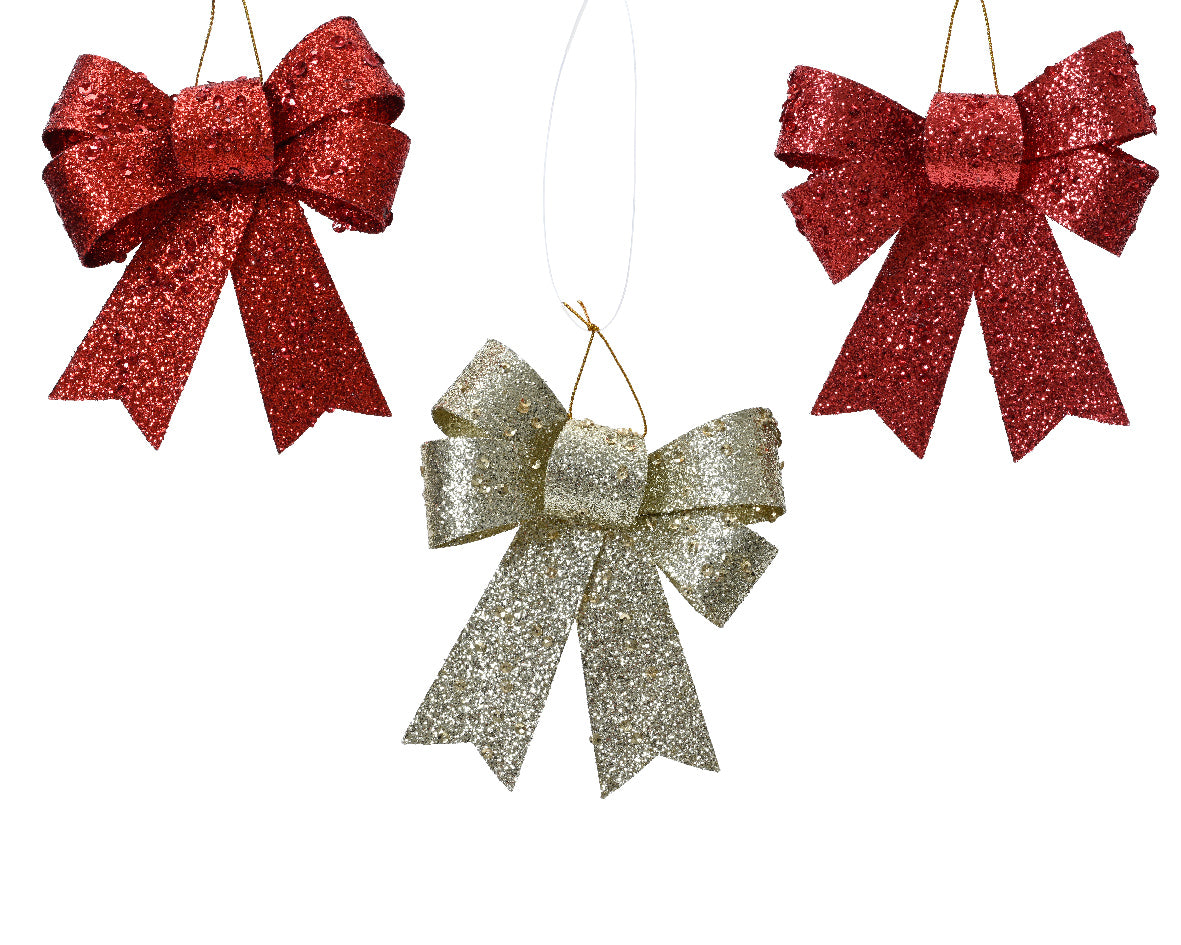 Individual Glitter Bow on Hanger