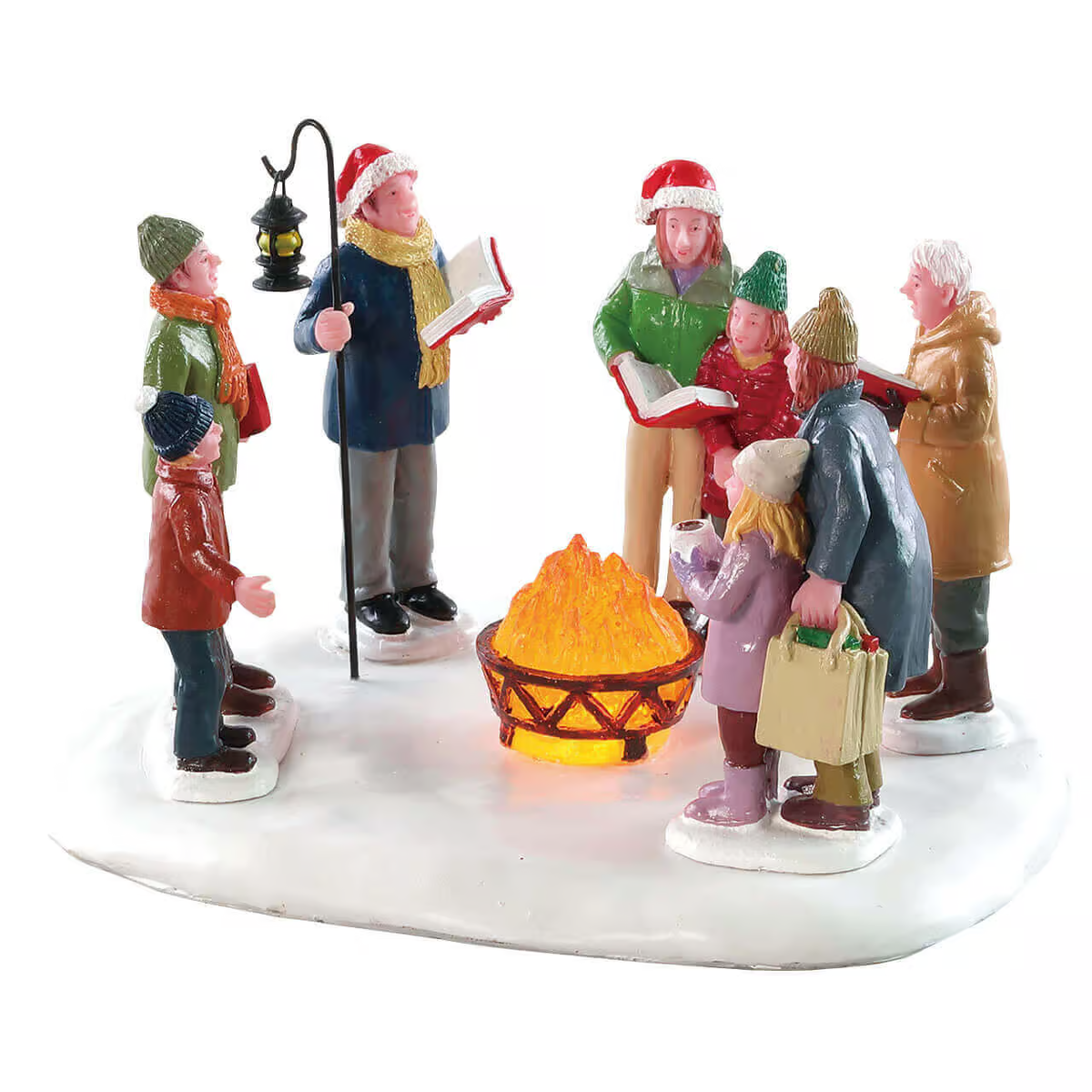 Lemax Toasty Caroling Around Camp Fire Light Up Christmas Village Figurine