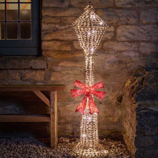 Three Kings - GlitterTwist Lamp Post Gold 1.2m