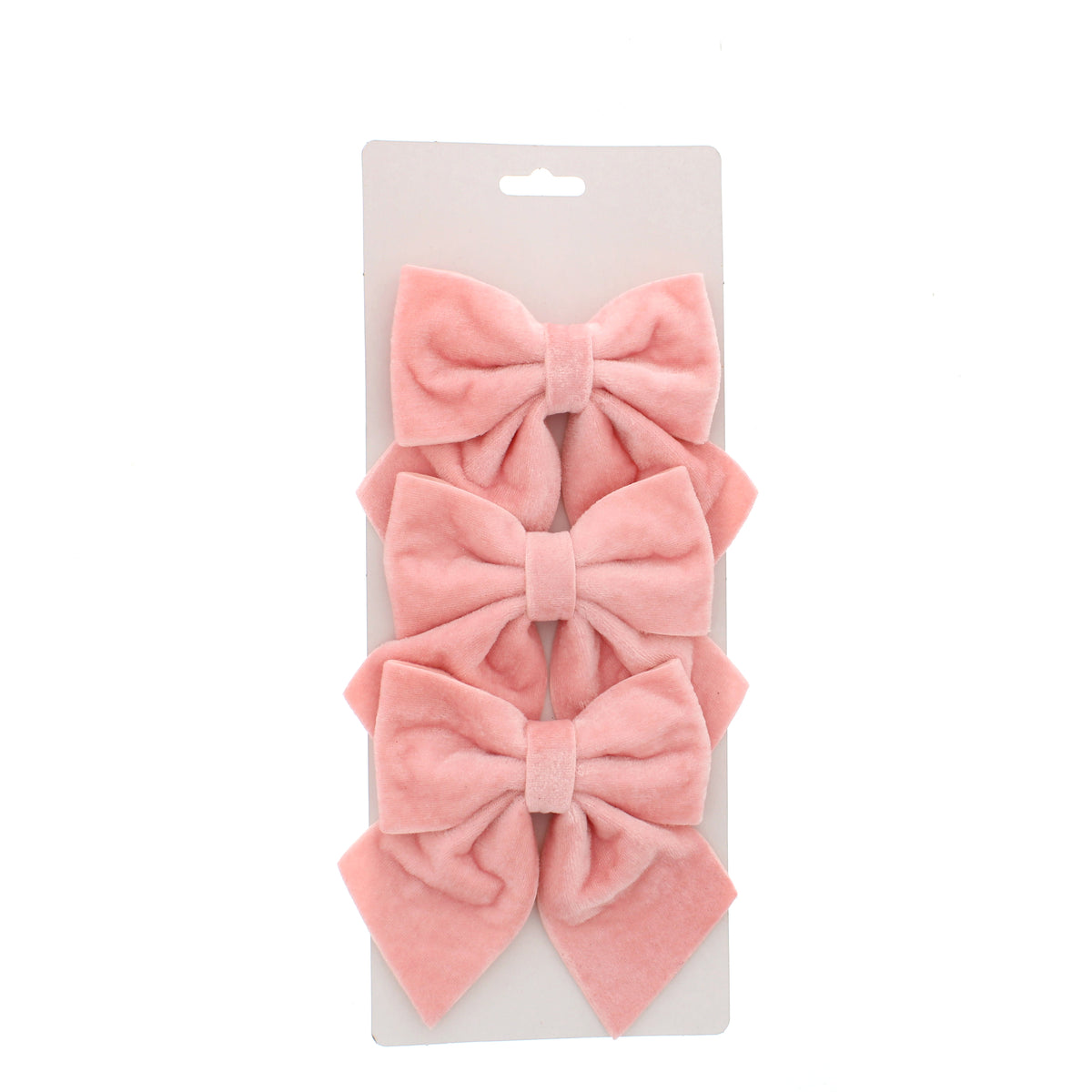 Set of 3 Blush Pink Velvet Bows