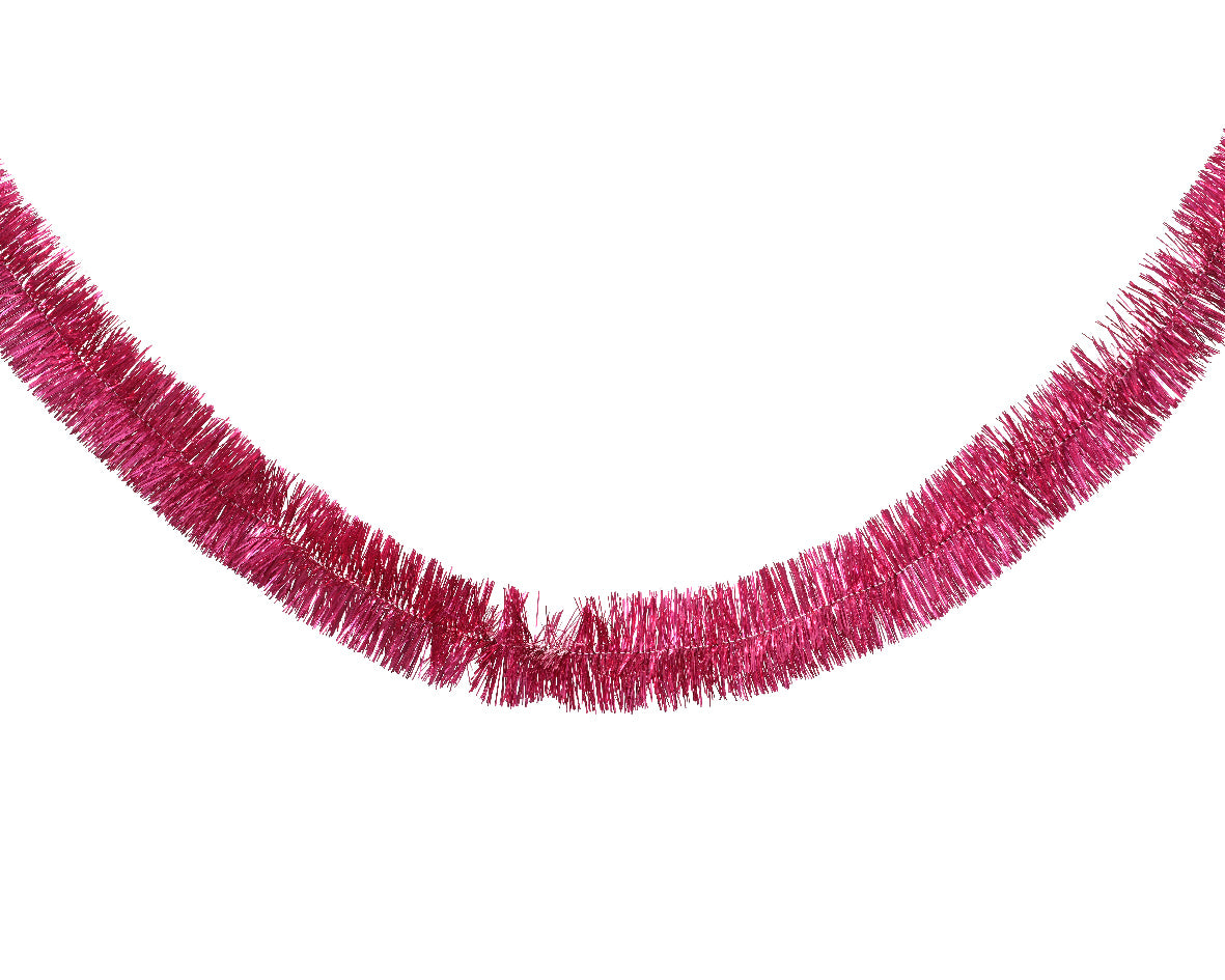 Pink Christmas Tinsel Garland - 270cm