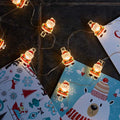 ClipCard Santa String Lights - Set of 10 - Battery Operated