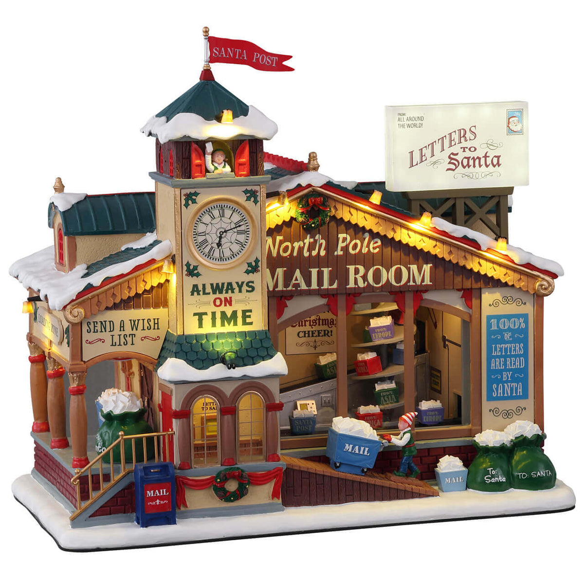 Lemax - North Pole Mail Room Animated with Lights, Motion & Sound