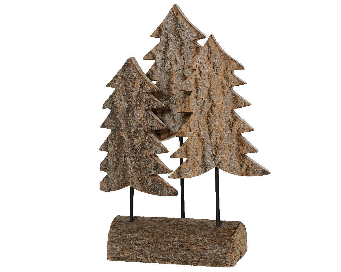 Antique Forest Scenery Paulownia Wood Ornament