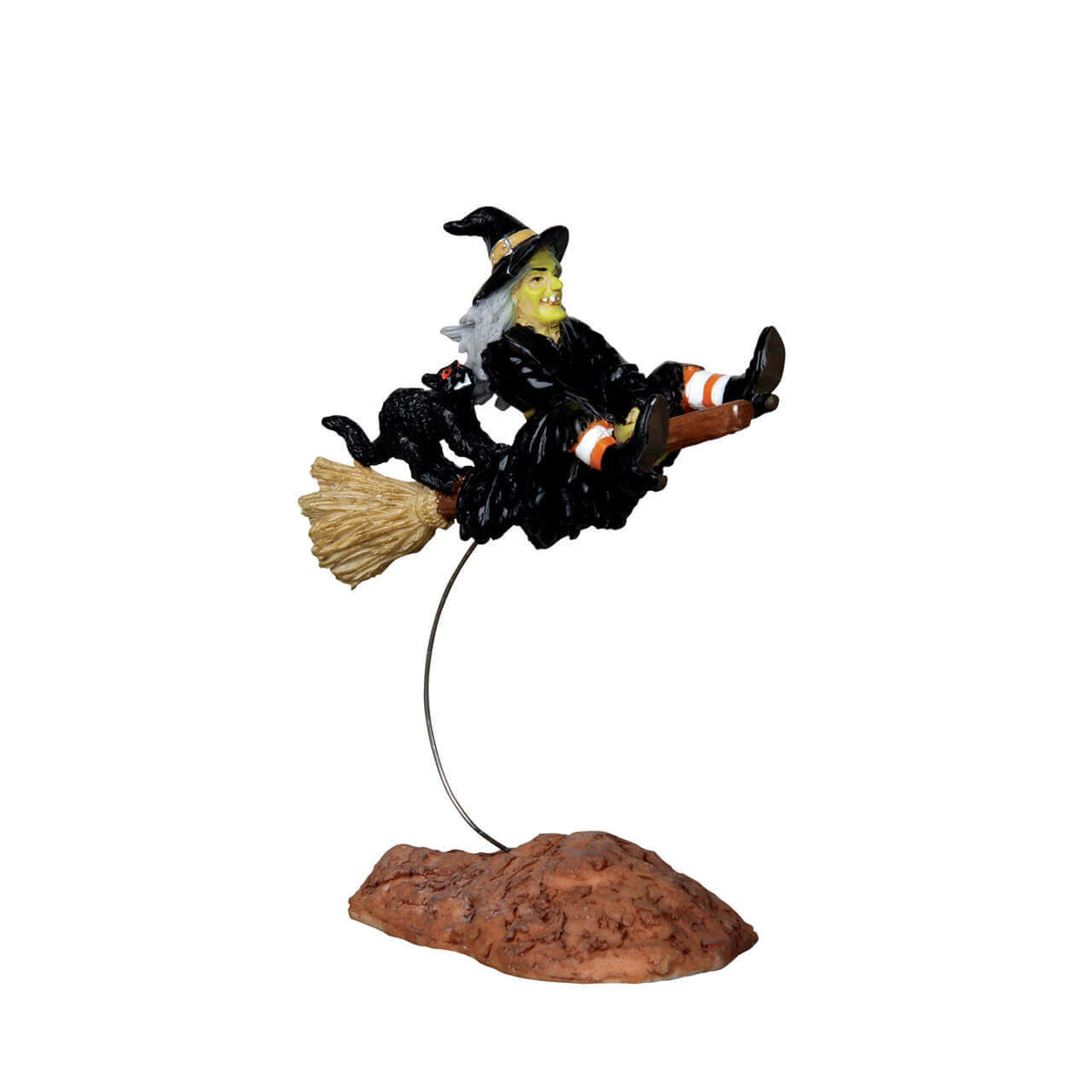 Lemax Spooky Town - Out-Of-Control Witch on Broomstick Figurine