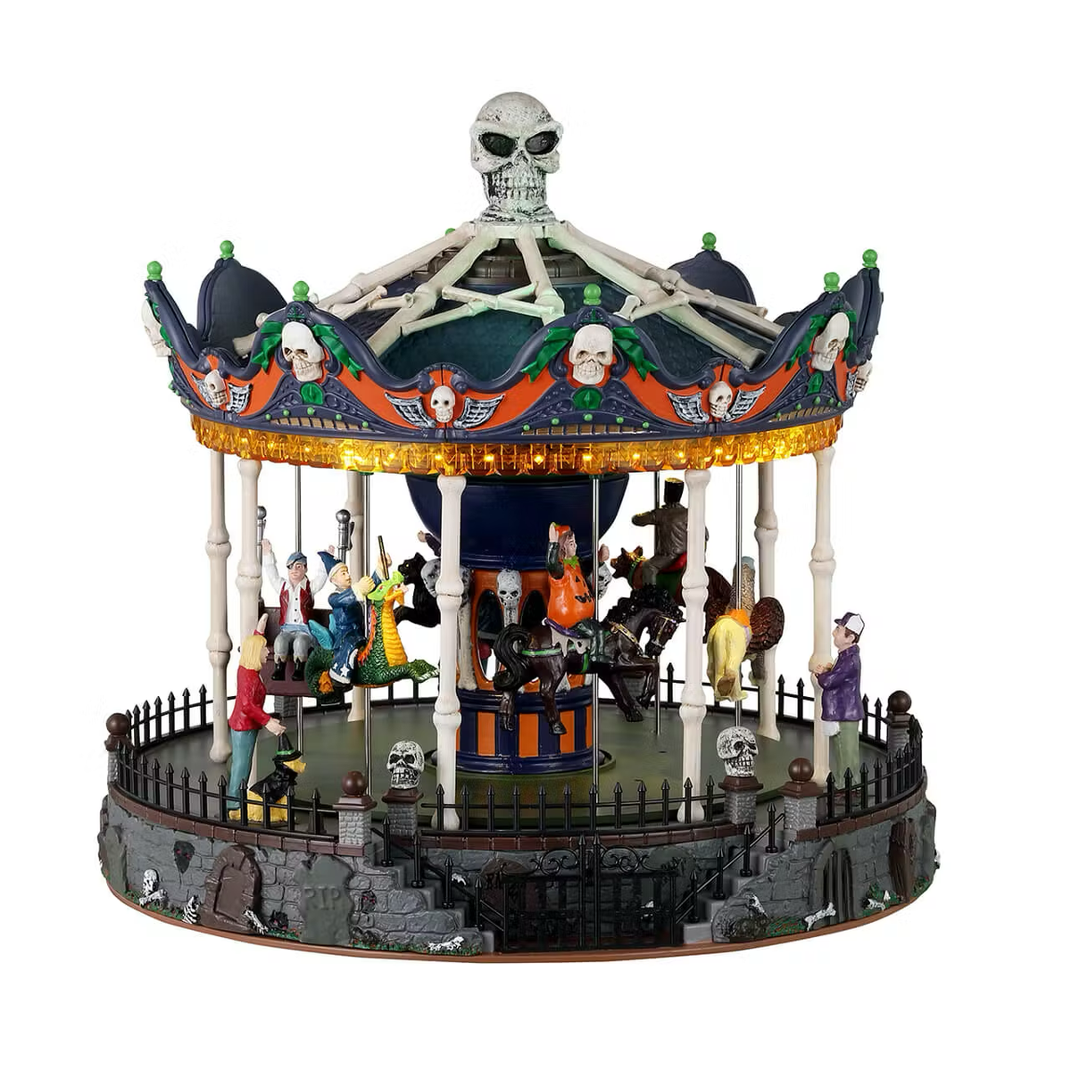 Lemax Spooky Town - Scary-Go-Round Fair Ride with Lights, Sound & Motion