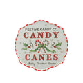 Red & White Candy Cane Company Metal Christmas Sign - 40cm