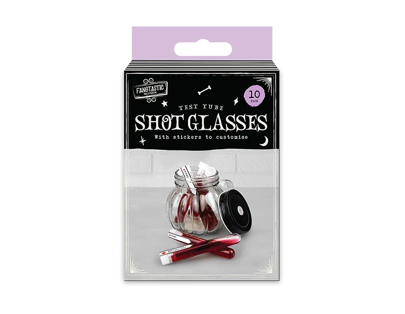 Halloween Test Tube Shot Glasses - 10 Pack