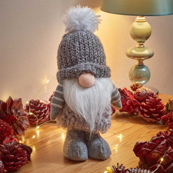 Standing Grey Bobble Christmas Gonk
