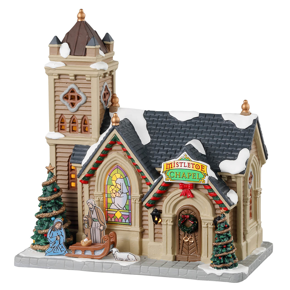 Lemax - Mistletoe Chapel Light Up Christmas Village Church