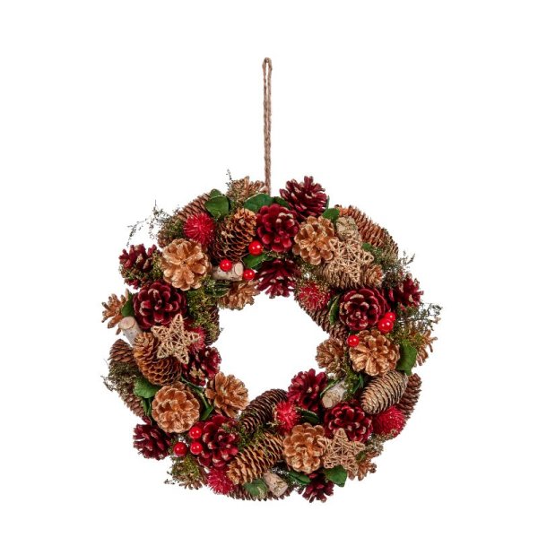 X-Large Three Kings Festive Rustic Wreath - 50cm