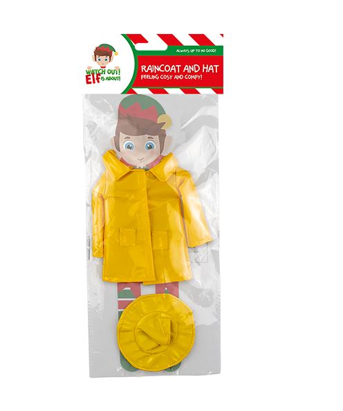 Christmas Elf Raincoat & Hat Outfit for Elf