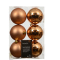 Brandy Shatterproof Shiny and Matte Baubles - Box of 6