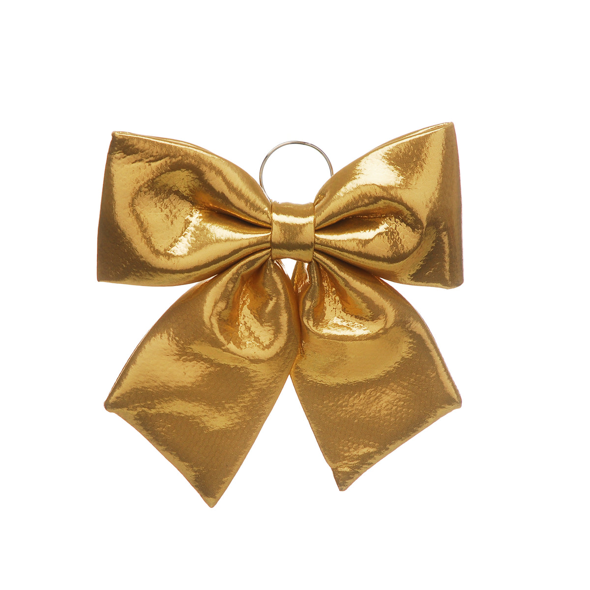 Gold Metallic Effect Bow Christmas Tree Decoration - 34cm