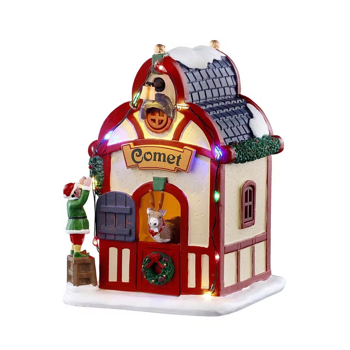Lemax - Comet's Den Reindeer House with Elf