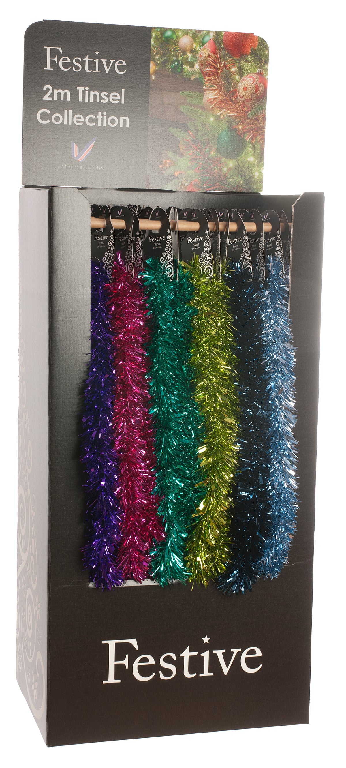 Assorted Bright Tinsel - 200cm