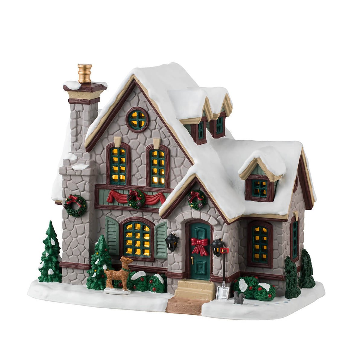 Lemax - White Christmas Snowy Light Up Christmas Village House