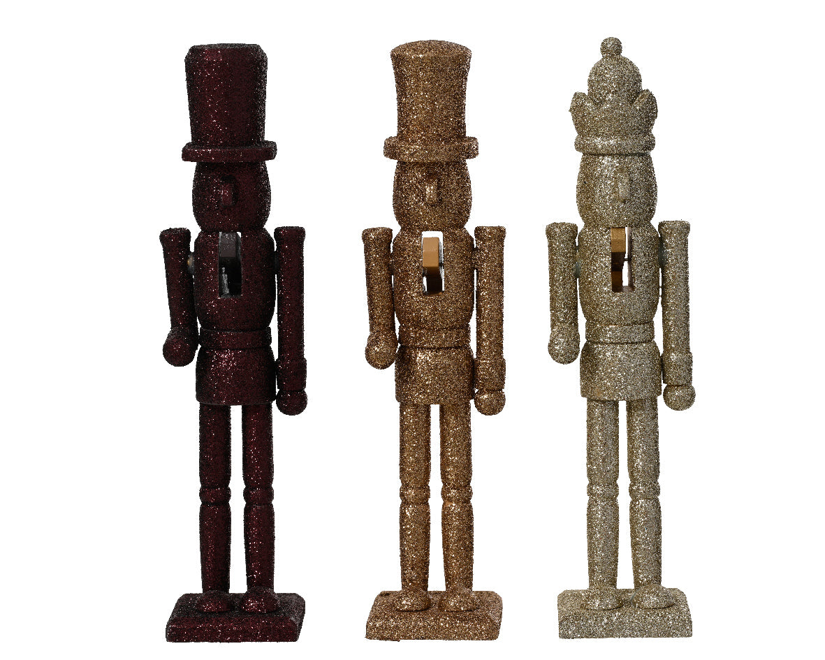 Special Offer Large Wooden Glitter Nutcracker 38cm