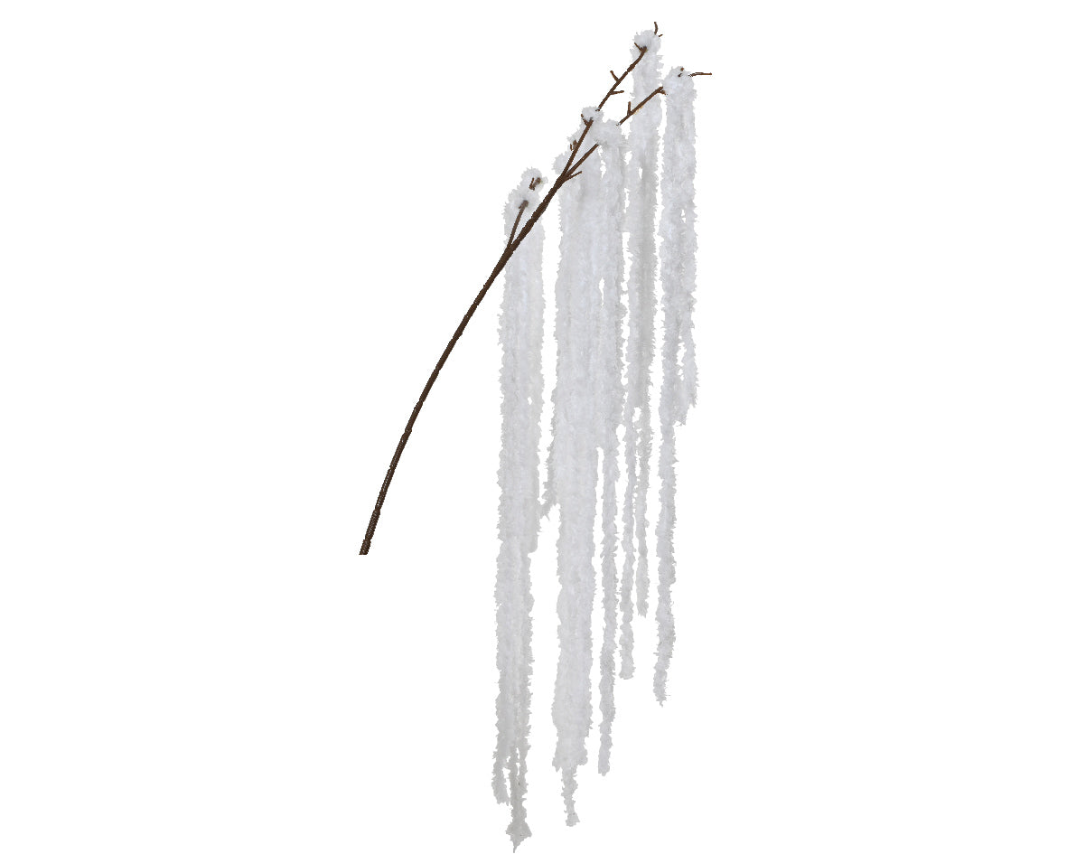 Christmas White Weeping Spray - 80cm