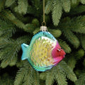 Gold, Jade and Pink Glass Fish Christmas Bauble
