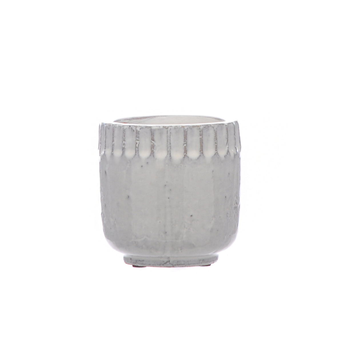 Aged Cream Terracotta Pot - 12cm